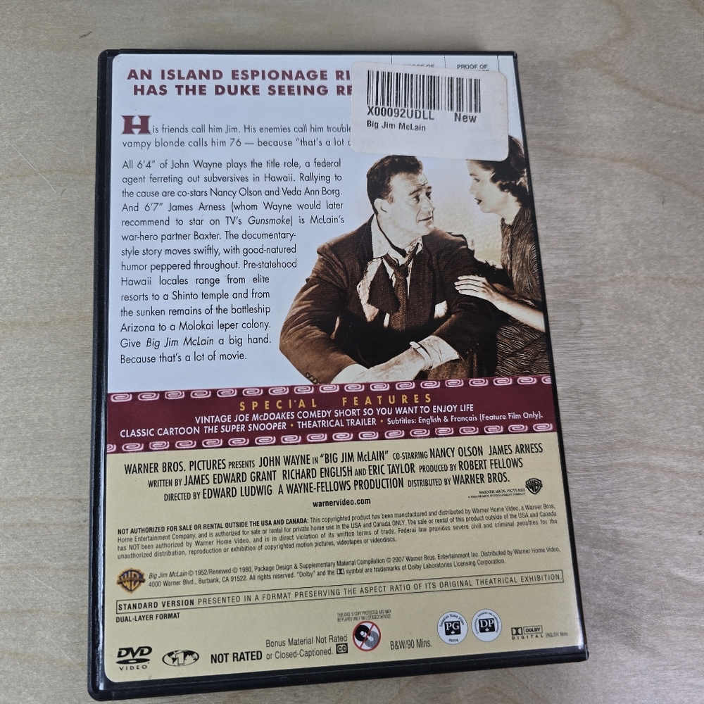 John Wayne Big Jim McLain DVD - Picture 2 of 2